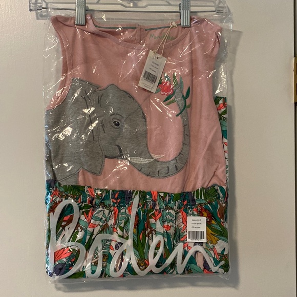 Mini Boden Other - Mini Boden NWT pink top with animal print skirt 11-12 Y